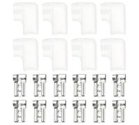 Be In Your Mind 100Pcs 4.8mm Right Angle Female Spade Crimp Terminals with 100Pcs PVC Insulating Sleeves Fits Wire Size 14-22 AWG/0.3mm² to 2.0mm² for Equipment Switch