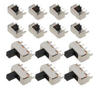 Be In Your Mind 100Pcs Mini Vertical Slide Switch Locking Toggle Switch SS12F44 SK12D07VG3 for Audio Equipment Electronic Musical Instruments