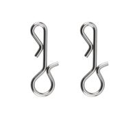 Be In Your Mind 100pcs Stainless Steel Stinger Clip Fishing Snap Connector for Saltwater and Lure Fishing, Size M