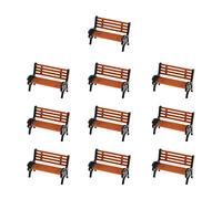Be In Your Mind 10PCS 1:150 Scale Park Street Seat Garden Bench Chairs Model for Landscape Railway Miniature Pretend Decors 1x0.6x0.8cm