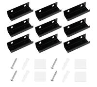 Be In Your Mind 12 Sets Vinyl Record Wall Mount Shelf Acrylic Album Record Holder Display Shelf LP Albums Shelves Black Wall Mounted Record CD Rack