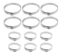 Be In Your Mind 12PCS CV Boot Clamp Kit Universal Stainless Steel Adjustable Drive Shaft Joint Boot Crimp Clamp Kit for Most Passenger Cars Ships Trailers (6 Small & 6 Large)