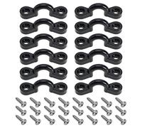 Be In Your Mind 12PCS Kayak Deck Loops Nylon Pad Eye Tie Down Portable Kayak Pad Eye Kit with 24 Screws for Kayak Canoe Replacement Parts