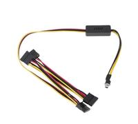 Be In Your Mind 12V 5A DC5525 Male to 4 SATA Female Power Supply Adapter for Most Computer Hard Drives