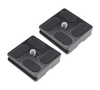 Be In Your Mind 1663 2pcs 40mm Quick Release Plate PU40 Camera Camcorder Tripod Ball Head QR Plate Mount with 1/4 inch Screw