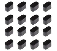 Be In Your Mind 16Pcs Oval Table Chair Leg Tip, Flexible Rubber Like Cover Anti-scratch Furniture Floor - 40x20mm (Black)