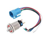 Be In Your Mind 19mm 5 Pin 12V~24V Rotary Switch 2 Positions with Red Led Light Latching Selector Switch SPDT 1NO 1NC