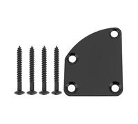 Be In Your Mind 1pc 4 Hole Curved Guitar Neck Plate with Screws Compatible with Telecaster Neck Compatible with Stratocaster Neck Bass Neck Black