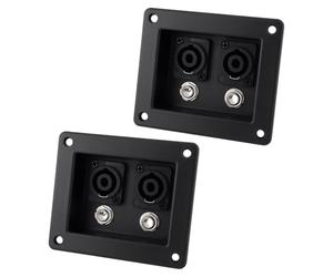 Be In Your Mind 2 Pcs Audio Dual Speaker Junction Box with Dual SpeakON NL4 99x84mm Suitable for Audio Stage Boxes