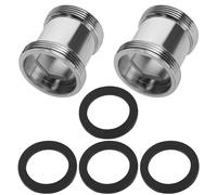 Be In Your Mind 2 Sets 24mm Male to 22mm Male Thread Brass Faucet Adapter Length Extension Tap Aerator Connector for Kitchen Bathroom Sink with Gasket