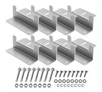 Be In Your Mind 2 Sets of 2 Holes Solar Panel Z Type Fixing Mounting Brackets Kit with Mounting Accessories Aluminum Alloy for Motorhome Caravans Yacht Sheds Roof