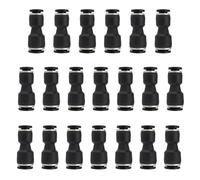 Be In Your Mind 20 Pcs 6mm to 8mm Black Straight Reducer Push to Connect Pneumatic Fittings, Quick Release Air Connectors for Tools and Manufacturing