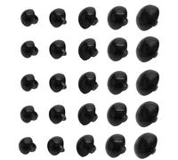 Be In Your Mind 200Pcs Animal Eye Half Round Buttons 8mm 9mm 10mm 11mm 12mm Plastic Mushroom Button Eye Button for Muppet Plush Filling Animal Production Decorative Button