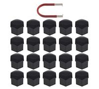 Be In Your Mind 20Pcs Black Wheel Nut Caps Hub Bolt Covers 21mm Hexagonal Protectors With Removal Tool Compatible with Range Rover Evoque Ducato