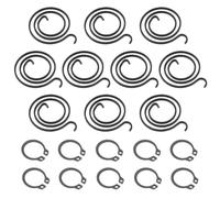 Be In Your Mind 20pcs Door Handle Spring Repair Kit 2.5 Turn Coil 2mm Thick 27.5mm Diameter Coils 1mm Circlip DIY Door Handle Kit Black Coating