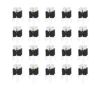 Be In Your Mind 20Pcs Power Switch Button 6Pin Push Button Tactile Momentary Switch for Game Buttons Instruments Computers 6x6x7.2mm(Red Light Blue Light Yellow Light White Light Emerald Green Light)