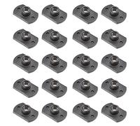 Be In Your Mind 20pcs Weld Nuts M6 Tab Base UNC Carbon Steel Machine Screw T-Shaped 2 Projection for Furniture Vehicles Caster and Industry Machine