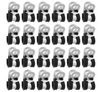 Be In Your Mind 24Pcs Brake Line Clamps Rubber Lined P Clips For 3/16 Pipes Car Tools
