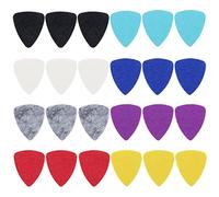 Be In Your Mind 24Pcs Guitar Felt Picks Replacement Compatible with Ukulele Classical Guitar Nylon String Bass Ukulele Felt Pick Plectrums