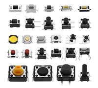 Be In Your Mind 260PCS Micro Momentary Tact Switch Tactile Push Button Switch Assortment Kit 26 Values 4 pin/3 pin/2 pin for Television Audio Equipment Video Recorders QC-26V