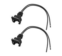 Be In Your Mind 2pcs 2pin Car Fuel Injector Plug Wiring Harness Car Light Connection Repair Plug Harness 16AWG 15cm 828657-3 for Car Truck Camper, Black