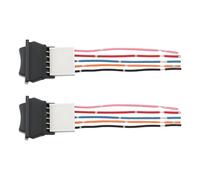 Be In Your Mind 2pcs 5-Pin Car Window Rocker Switch with Wiring Harness,12V/24V Momentary Glass Lifter Master Control Switch