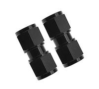 Be In Your Mind 2Pcs an-6 Union Connector, an-6 Thread Coupler Aluminium Anodized (Female to Female) Fuel Hose Fitting Adapter