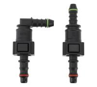 Be In Your Mind 2pcs Angled Fuel Line Quick Release for 6MM Nylon Hose OR 8MM Rubber I.D Hose