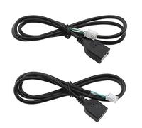 Be In Your Mind 2PCS Car USB Extension Cable Adapter 4Pin & 6Pin Connector 76cm Compatible with Android Car Radio Stereo External USB Flash Drives Fast Charging Mobile Phones