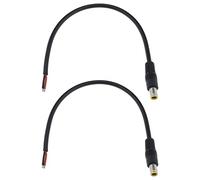 Be In Your Mind 2PCS DC7909 Male Power Cable 12V DC Male to Bare Wire Open End Power Cable 16AWG DC 7.9x5.5mm Barrel Connector Pigtail Cable 30cm for Solar Cell