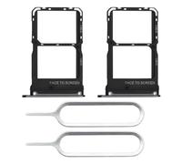 Be In Your Mind 2pcs Dual SIM Card Slot Tray Holder SIM Card Tray Slide Bracket SIM Card Holder Card Slot Tray Replacement Compatible with Xiaomi, Black