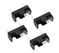 Be In Your Mind 2PCS ER14250 Battery Holder 1/2AA Battery Holder with PCB Solder Mounting Lead 1 Slot Battery Holder Socket Battery Storage Box Black