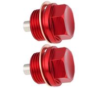 Be In Your Mind 2Pcs M20x1.5 Magnetic Sump Plug with Gaskets Oil Drain Plug for Cars Motorcycles Red