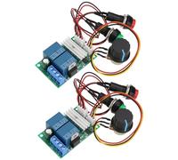 Be In Your Mind 2pcs PWM DC Motor Speed ??Controllers 57x37x21mm PWM DC Motor Speed Regulator with Electric Push Rod Forward And Reverse Switch Button