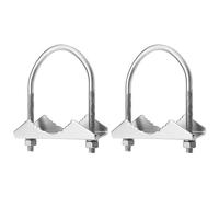 Be In Your Mind 2Pcs U-Bolt Bracket Antenna Mount Fixed Bracket U-Bolt Clamp Accessories for Fastening Antenna to Pipe or Tube 52mm Inner Diameter