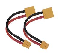 Be In Your Mind 2Pcs XT90 Male To XT60 Female Conversion Connection Adapter Cable With 10cm/4Inch 12AWG Wire & Plastic Protective Shell For RC Lipo NiMH Battery Charger ESC