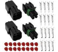 Be In Your Mind 2Set 4 Pin Sealed Connector Kit For Automotive Marine Racing Industrial Applications For 16-14 AWG Wire