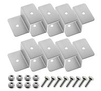 Be In Your Mind 2X 1 Hole Solar Panel Fixing Mounting Brackets Sets Includes Z Type Bracket with Nuts & Bolts Aluminum Alloy for Motorhome Caravans Yacht Sheds Roof