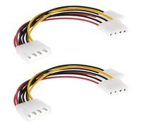 Be In Your Mind 4Pcs Computer ATX Power Supply 5.25Inch Drive Y Splitter Cable 4pin IDE 1 to 2 Power Extension for HDD DVD Fan Multiple Devices