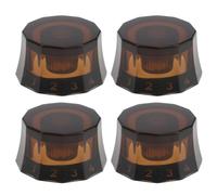 Be In Your Mind 4PCS Dark Brown Electric Guitar Control Knobs 18-Spline Bell Top Hat Knobs 25.8x21x13.3mm Shaft Diameter 6mm Dodecagonal Guitar Volume Knob