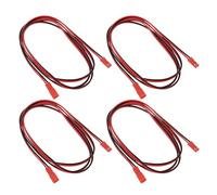 Be In Your Mind 4Pcs JST Plug Connector Cable 2Pin Male to Female Extension Cable Compatible with RC Model Car Retrofitting Radio Control 22AWG 100cm