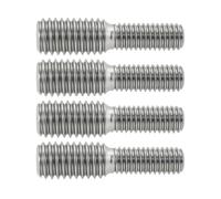 Be In Your Mind 4pcs M6 to M8 Double End Threaded Stud Screw Bolt 30mm 304 Stainless Steel Rod Bolts Thread Reducer Adapter Male to Male Screw Bolt for Furniture Hardware(M6xM8x30mm)