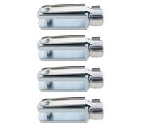 Be In Your Mind 4Pcs M8 Clevis Fork Long with Spring Pin Right Hand Thread Air Cylinder Rod Clevis End Female Thread Y Connector 58mm Length