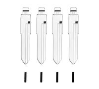 Be In Your Mind 4Pcs Remote Key Blade HU49 Compatible with VW T4 Car Flip Remote Folding Key Blank Uncut Flip Blank Metal Flip Key Blade Replacement Silver