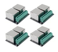 Be In Your Mind 4x RJ45 Ethernet Dual Female Terminal Connector 3.5mm Pitch 8-Pin RJ45 Ethernet Terminal Block Adapter