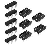 Be In Your Mind 5 Sets of SN74AHCT125N Quad Bus Buffer Three-State Outputs Chips with Sockets for Digital Circuits Buffering