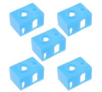 Be In Your Mind 5pcs 3D Printer Heater Block Silicone Socks Cover Compatible with E3D V6 PT100 Heater Extruder Hotend Block Protective Sock Blue