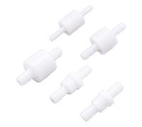 Be In Your Mind 5Pcs 4mm 6mm 8mm 10mm 12mm One Way Check Valve One-Way Air Water Gas Check Valve Plastic One Way Non Return Check Valve for Water Treatment Air Purification