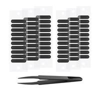 Be In Your Mind 60PCS Mobile Phone Speaker Net Stickers Dustproof Protector with Tweezer Compatible with Android Smartphone Charging Port Mesh Sticker 30PCS Short & 30PCS Long Black