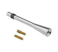 Be In Your Mind 80mm Car Radio Antenna Small Short FM AM Roof Aerial Mast with M5 & M5 to M6 Screws Aluminum Alloy Car Decorative Replacement Antenna